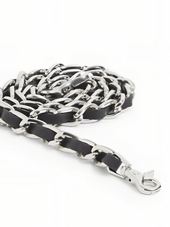 Zadig & Voltaire Women's Chain & Grained Leather Strap - Picture 2 of 6